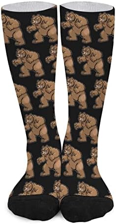 Angry Grizzly Bear-blok-blok čarape Sportske čarape za cijevi za tinejdžere za odrasle