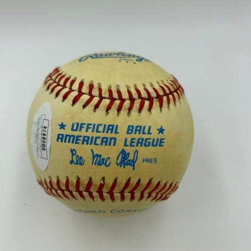 Lijepa Hank Greenberg Single potpisana američka liga bejzbol sa JSA COA - autogramiranim bejzbolama