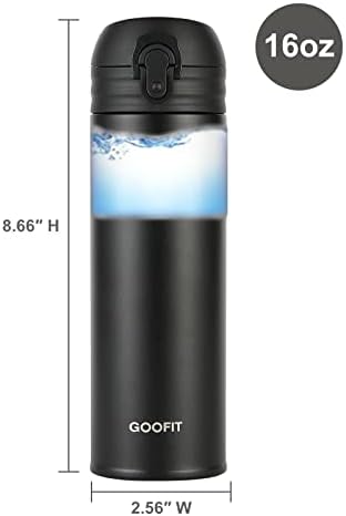 Goofit Vodena boca dvostruki zidni vakuum izolirani termos pića boca za kavu od nehrđajućeg čelika Travel