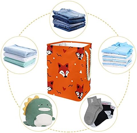 DEYYA Foxes narandžasta korpa za pranje veša ostava za odlaganje veša ostava za veš Organizator za dom