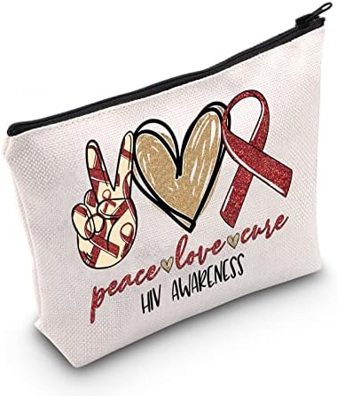 LEVLO HIV ADOOSNOSS Kozmetička make up torba HIV Inspirational poklon HIV WiV Ribbon make up torba za patentne