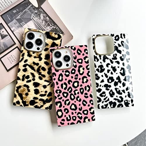 Banailoa kompatibilan sa iPhoneom 13 pro max Case Square, luksuzno Leopard Cheetah slatka futrola za žene