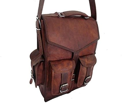 Handmade World Brown Vintage kožni ruksak laptop messenger torba Rucksack Sling za muškarce žene