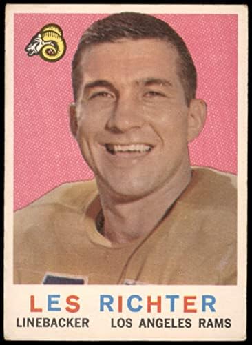 1959 TOPPS 84 Les Richter Los Angeles Rams VG / Ex + Rams California