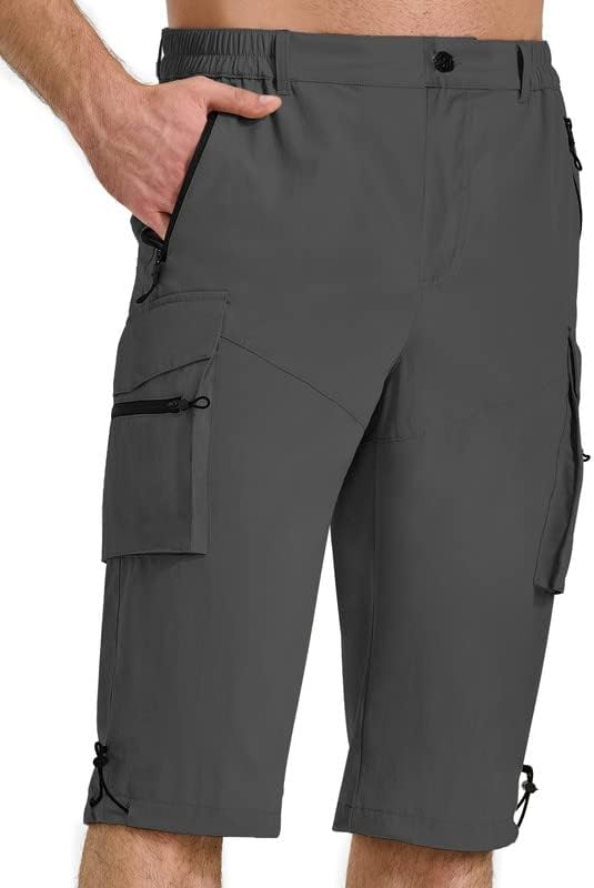 Pausel muns planinarske kratke hlače Brze suha kapri hlače Stretch Troškoj hlača sa džepovima sa zatvaračem