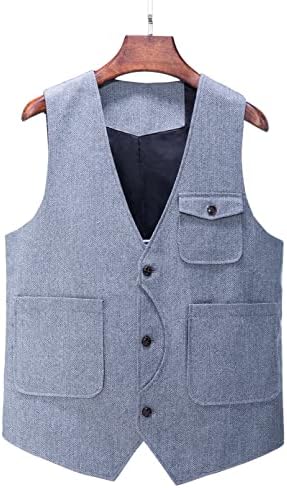 Bylunta Casual Muss prsluci Tweed ChaistCoats Herringbone Retro Radna odjeća Vintage Wedding Wool XS-3XL