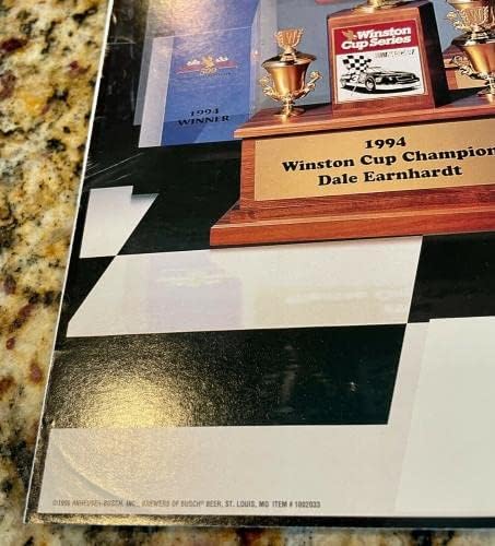 1996 Busch Beer Dale Earnhardt SR True Champion potpisan auto 16x26 poster w / coa - autogramirani nascar