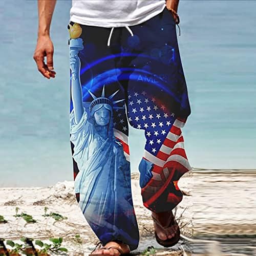 Hlače za muškarce Casual Muškarci Američka zastava Patriotske hlače za muškarce 4 od jula Hipi Harem hlače
