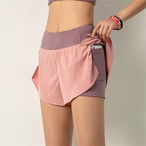 Icegia Ženske trke za trčanje Elastične kratke hlače sa visokim strukom Pocket Sporty Workhout Hotsas Brze