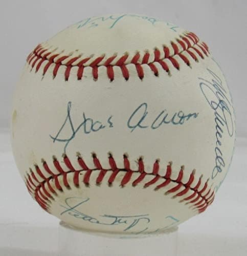 500 HR Club potpisao rawlings Baseball Mickey Mantle, Hank Aaron Willie možda +7 JS - autogramirani bejzbol