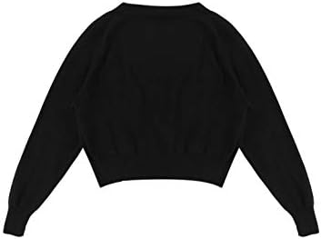 Hedmy Womens dugih rukava Klintni omotaj TOP balet ples kardigan prednji kvot džemper za smanjivanje kaputa