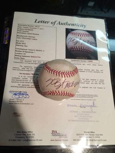 Kris Bryant MLB debitant i upisani bejzbol - pun JSA / MLB hologram-nl Roy - autogramirani bejzbol