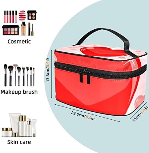 Viseća turistička toaletska torba, prenosivi organizator šminke, kozmetički držač za set četkica, crvena