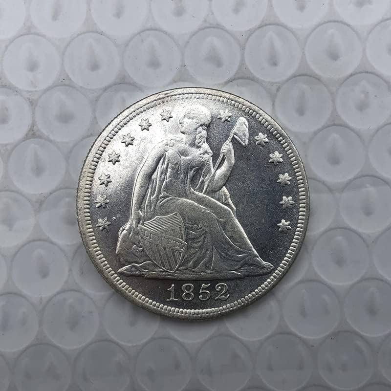1852 Američki novčići od mesinganog učvršćenih kovanica Antikni zanati inozemni kovanice