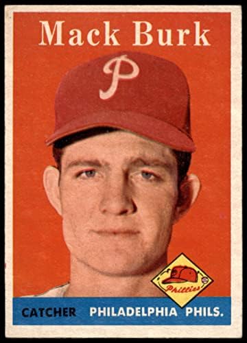 1958 TOPPS # 278 Mack Burk Philadelphia Phillies ex Phillies