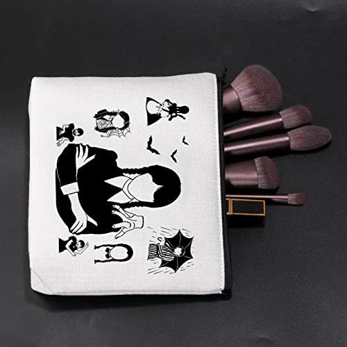 JNIAP srijeda kozmetička torba za srijedu poklon obožavatelja Addams filmska torba za šminkanje horor film