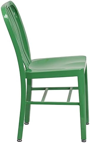 Flash Namještaj Komercijalno klasa Zelena metalna unutarnja stolica