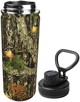 Vodena boca maskirna lova-smeđa 18 oz vakuula od nehrđajućeg čelika izolirana širom tikvica sa propusnim