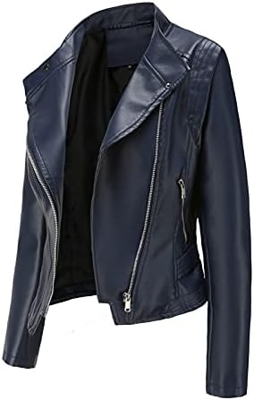 Kožna motociklasna jakna Čvrsti remel džep sa zatvaračem dugih rukava tanak fit kaput biciklistička punk