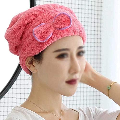 Wpyyi Microfiber Čvrsta brzo suha kose šešir za kosu turbanske žene djevojke dame kape za kupanje peškir