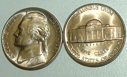 1950 -D Jefferson Nickel - izbor / Gem Bu nama novčić