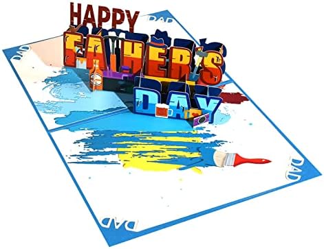 JSUPMKJ Happy Fathers Day Card, 2022 Pop Up Fathers Day 3D kartica sa praznom kovertom, čestitka Za Poruke,