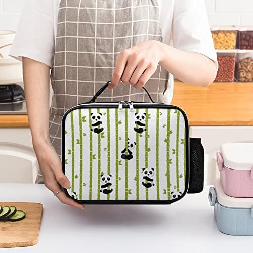 Panda i bambus štampana kutija za ručak izolovana nepropusna hladnjača torba za višekratnu upotrebu za Putni