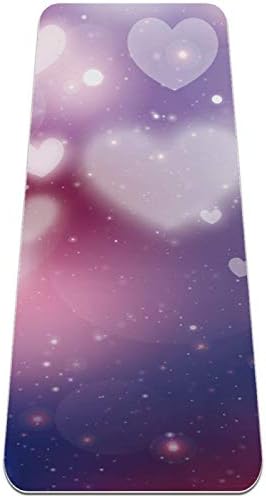 Siebzeh Lover's Day Pink Light Love Heart Premium Thick Yoga Mat Eco Friendly Rubber Health & amp; fitnes