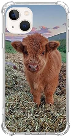 Torbica za bebe Highland Cow kompatibilna sa iPhoneom 14 Plus, slatka debela krava u kućištu za iPhone 14