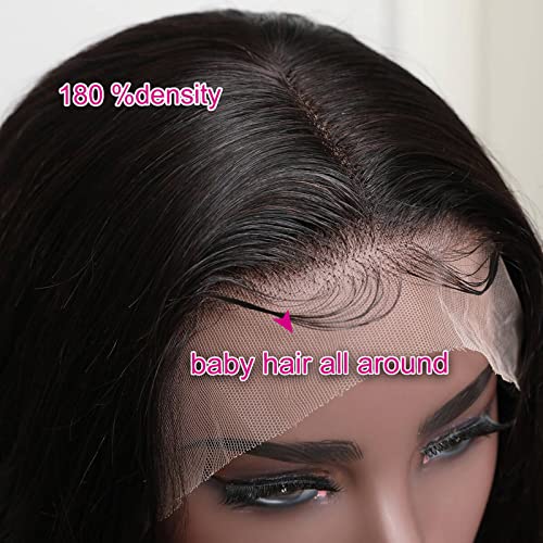 GURVEY 13x4 Body Wave Lace prednje perike ljudska kosa za crne žene 180% gustoća HD čipkaste prednje perike