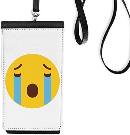 Cry Slatka Online chat Face Cartoon Telefon novčanik torbica Viseće mobilne torbice Crni džep