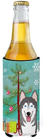 Caroline's Bysures BB1590MUK Božićna drva i Alaskan Malamute Ultra Hugger za tanke limenke, može li hladnjak rukav zagrliti rukav za piće rukav za piće Izoliran
