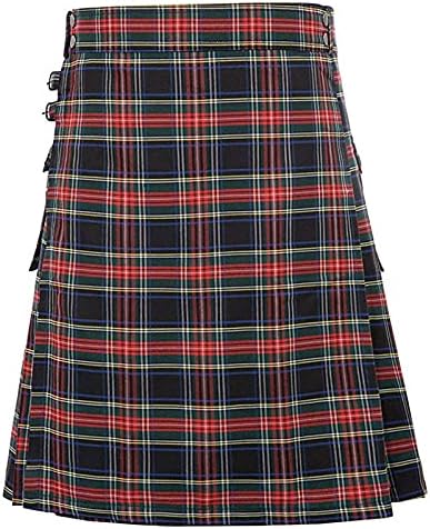 Muški škotski kilt visoki vilirani tradicionalni highland komunalni klokti kaiš kopča vintage nagnuta suknja