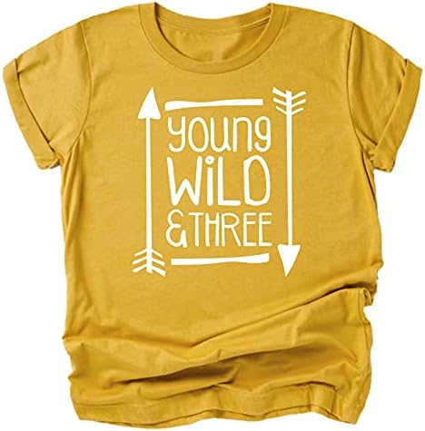 Young Wild i three Arrows majice za 3. rođendan i Raglans za djevojčice i dječake odjeća za treći rođendan