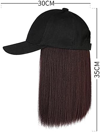 Mneostt Sunhat ženska kosa perika kapa kapa kosa priložena duga Podesiva frizura ravna kosa kišobran stoji