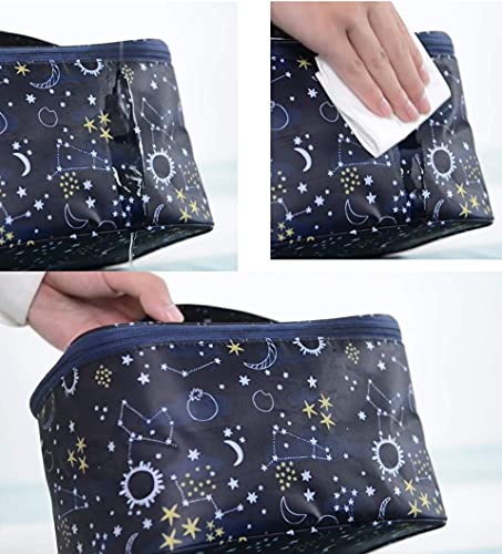 HOYOFO torba za šminkanje kozmetičke torbe za žene putna torbica za šminkanje, Starry Sky