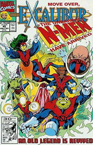 Excalibur 45 VF; Marvel comic book / Alan Davis-N-Men