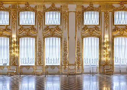 BELECO Luxurious Palace pozadina tkanina 5x3ft Evropska palata zid kraljevski dvorac Zlatna dvorana Catherine Palace unutrašnjost Ballroom pozadina vjenčanje fotografija portret Photoshoot Studio rekviziti