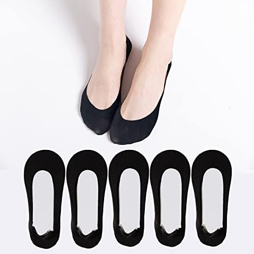 VoJoPi No Show čarape ženske nisko izrezane neklizajuće nevidljive ravne čarape za čamac za žene ljeto, 3 ili 5 pari, veličine 5-8 / 8-11