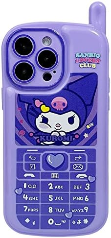 WZERTOIX za iPhone 11 Purple Slatko Cartoon Case, Retro Kawaii Mekani silikonski udarni na telefonske kutije