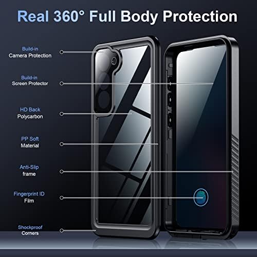 TEMDAN za Samsung Galaxy S23, vodootporan ugrađeni zaštitnik na ekranu [full karoserijski otporan na udarce]