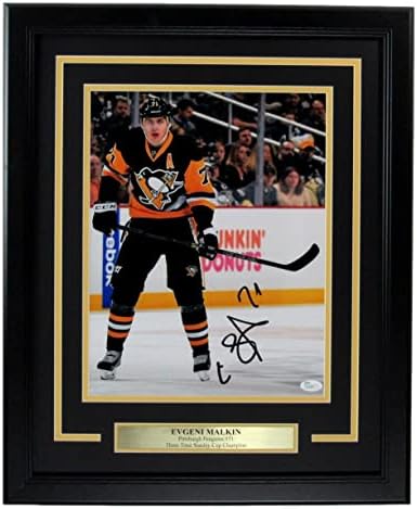 Evgeni malkin autogramen 11x14 photo pingvini uokvirena JSA 176744 - autogramirane NHL fotografije