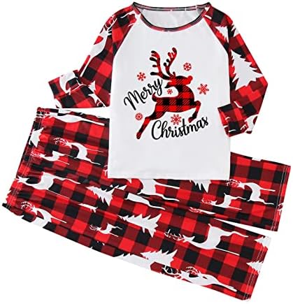 Podudaranje porodice Božić Pidžama Set Men Daddy Print bluza PJS set pantalone Porodični Pajamas Loungewear