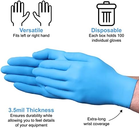 Vguard A11a11 nitrilne gumene rukavice za jednokratnu upotrebu-3,5 mil plava kutija za nitrilne rukavice bez praha