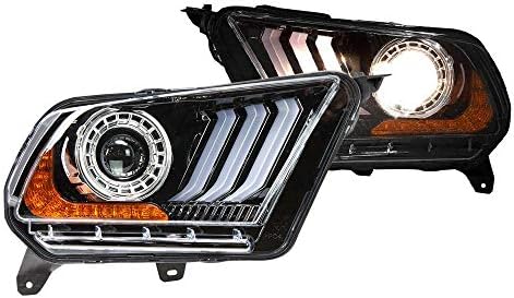 Winjet Renegade serija kompatibilna sa 2010 2011 2012 S197 Ford Mustang S550 Style LED DRL sekvencijalni projektor aftermarket performanse Head Light Clear Lens Pair Set