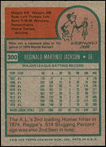 1975 FAPPS 300 Reggie Jackson Oakland Athletics NM + Atletika