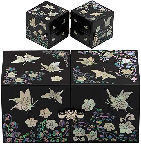 Februar Mountain majka bisernog nakita kutija i kocka kutija za nakit leptir i cvijet dizajn jedinstveni poklon za woemn