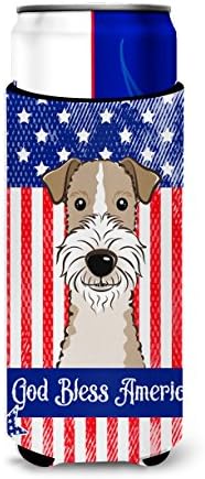 Caroline's Blisures BB2177MUK Američka zastava i žičane kose lisice Terrier ultra Hugger za tanke limenke,