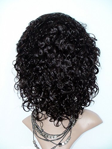 Visoka kvaliteta 18 ljudska kosa pune čipkaste perike za crne žene mongolski Djevičanski Remy ljudska kosa kovrčava Boja #2 tamno smeđa