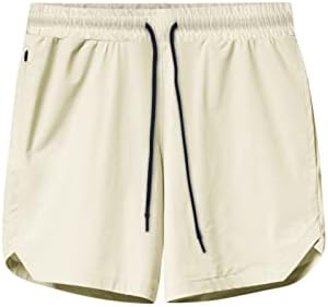 6-inčnih kratkih kratkih hlača za muškarce Čvrsto boje casual nacrtajući srednje struk sportske kratke hlače